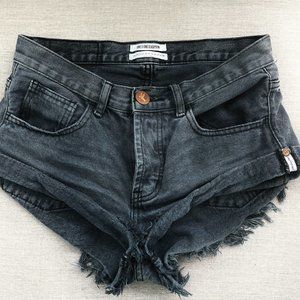 Washed Black One Teaspoon Shorts 24